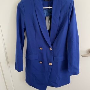 Pretty Little Thing Blue Blazer dress